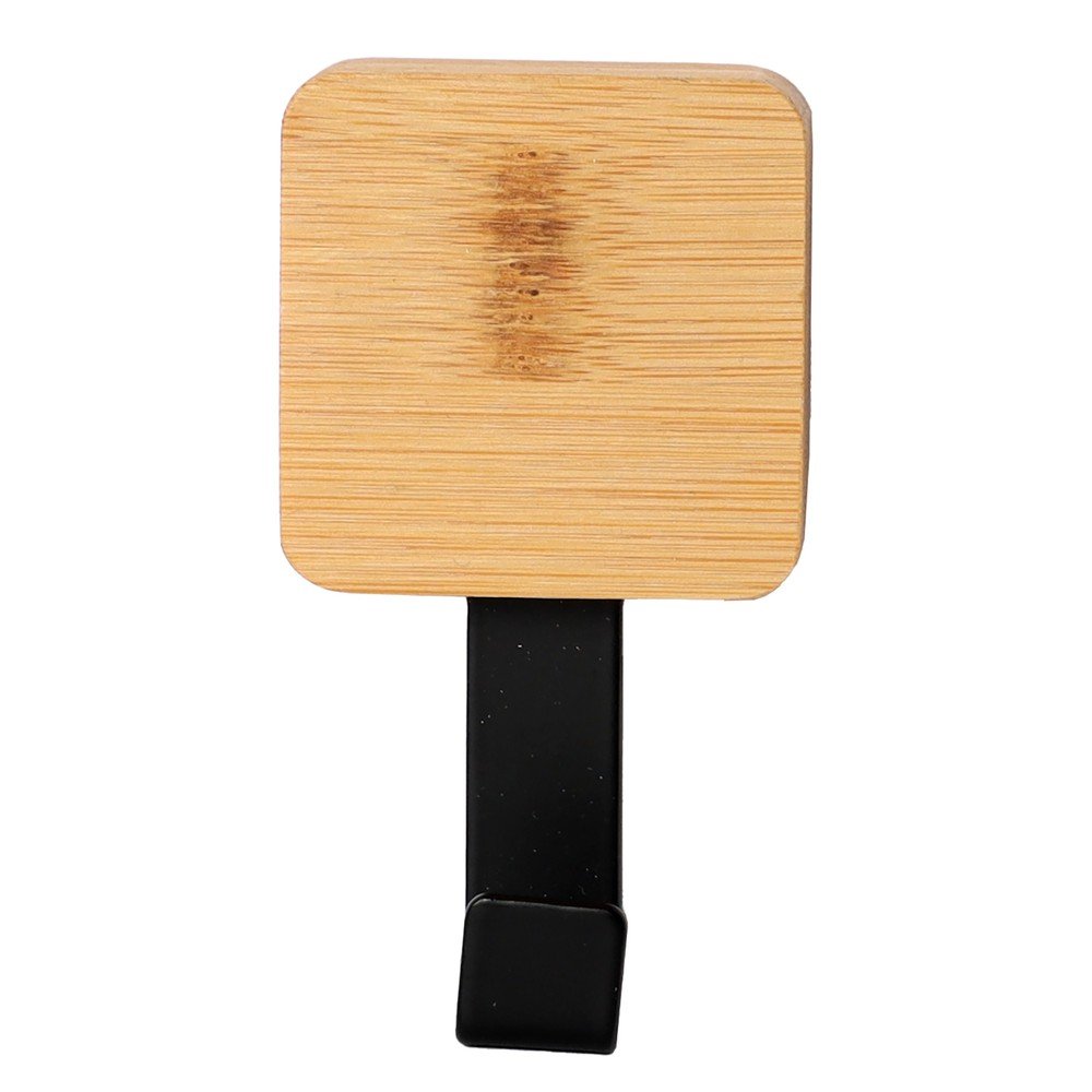 Fekete-natúr színű öntapadós bambusz akasztó Fixeo – douceur d'intérieur