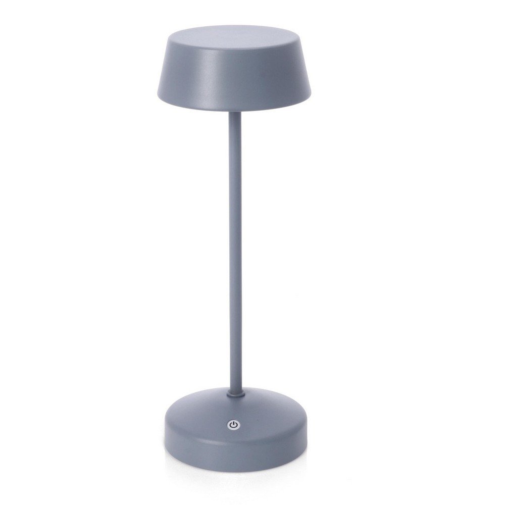 Kék fém LED dimmelhető-vezeték nélküli töltővel asztali lámpa műanyag búrával (magasság 33 cm) Esprit – Bizzotto