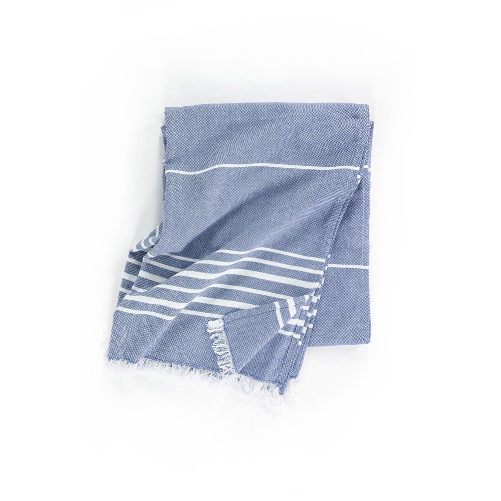 Kék pamut takaró 150x200 cm Solene – Tiseco Home Studio