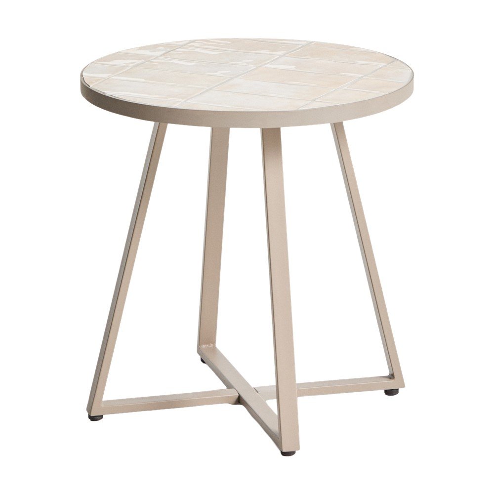 Kerek kerti kisasztal kerámia asztallappal ø 45 cm Tella – Kave Home