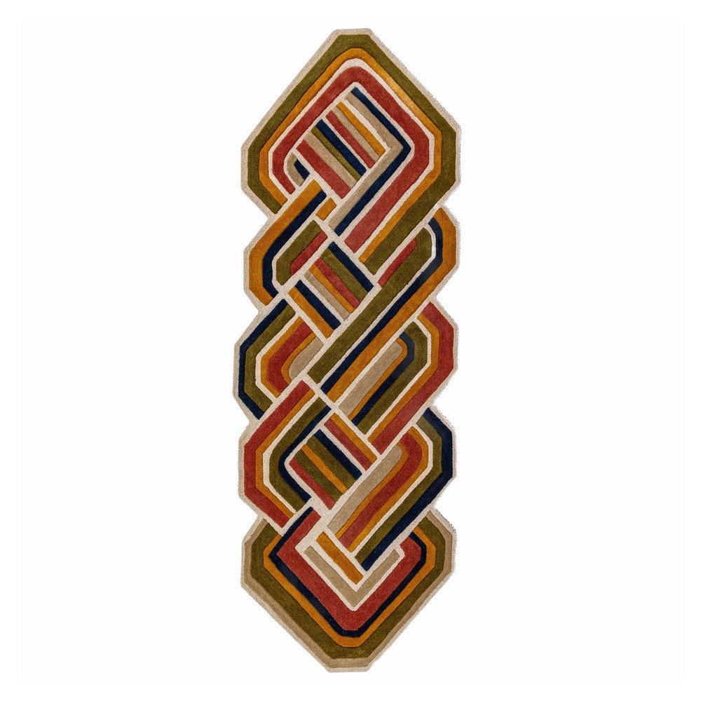 Kézi szövésű gyapjú futószőnyeg 80x300 cm Lattice Shaped  – Flair Rugs