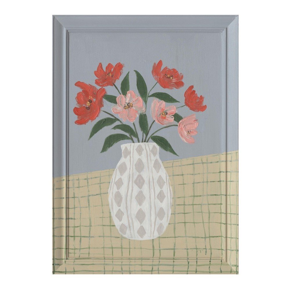 Kézzel festett keretezett-vászon kép 50x70 cm Village – Bizzotto