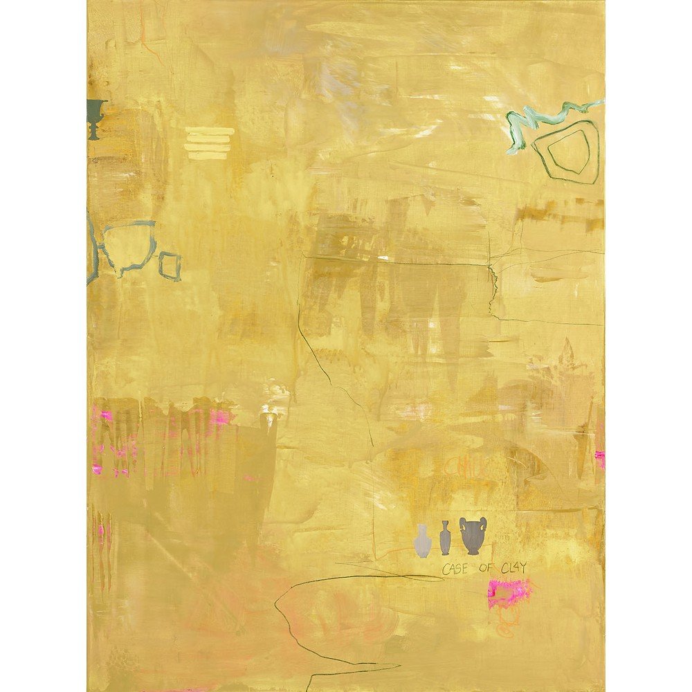 Kézzel festett vászon kép 88x118 cm Yellow Petite – Malerifabrikken