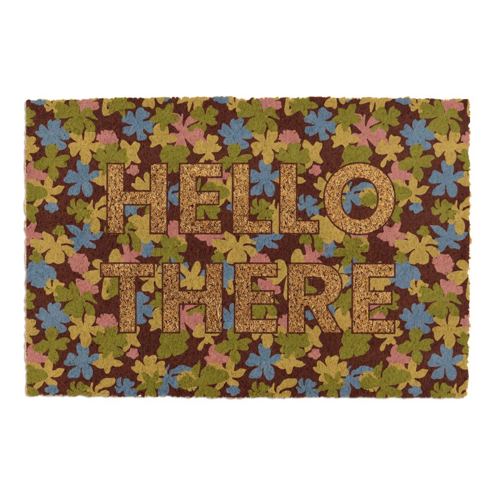Kókuszrost lábtörlő 40x60 cm Hello There – Artsy Doormats