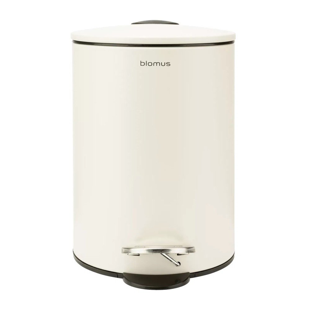 Krémszínű acél pedálos szemetes 3 l Tubo – Blomus