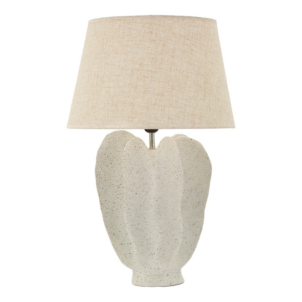 Krémszínű asztali lámpa textil búrával (magasság 63 cm) Ester – Mauro Ferretti