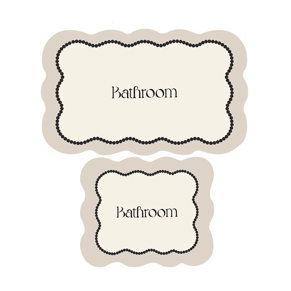 Krémszínű fürdőszobai kilépő szett 2 db-os 60x100 cm Bounde – Foutastic