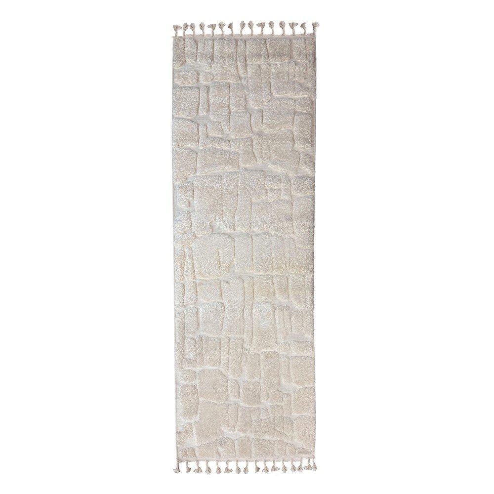 Krémszínű futószőnyeg 80x300 cm Esra Cobbled – Flair Rugs