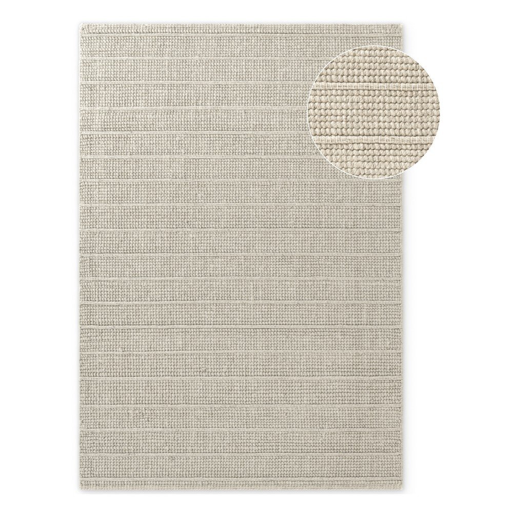 Krémszínű kézi szövésű gyapjú szőnyeg 80x150 cm Camden Parker – Ted Baker