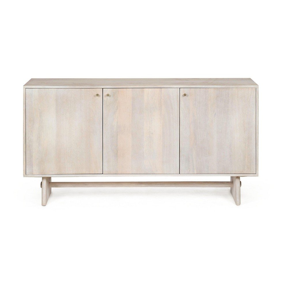 Krémszínű mangófa komód 150x80x45 cm Elishaeva – Bizzotto