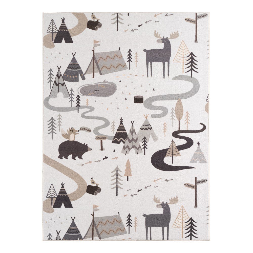 Krémszínű mosható gyerek szőnyeg 120x170 cm Coco 1135 – Ayyildiz Carpets