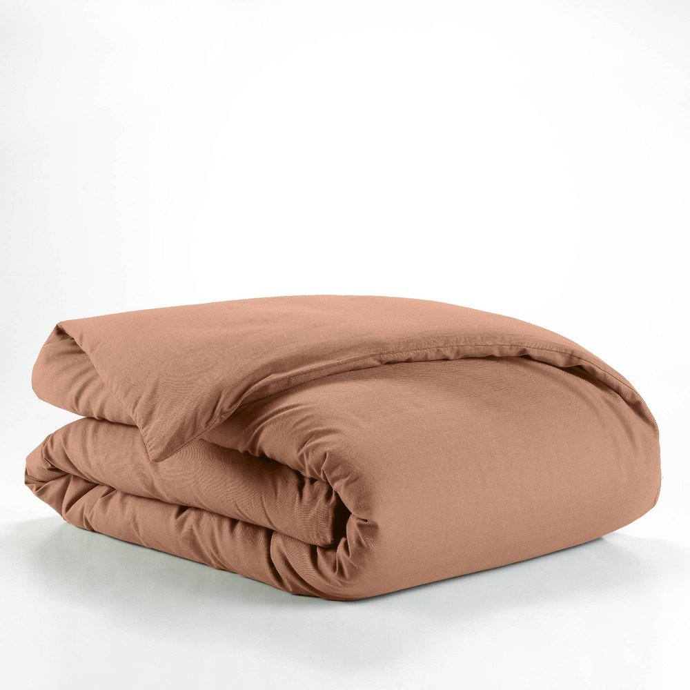 Lazacszínű egyszemélyes pamut paplanhuzat 140x200 cm Lina – douceur d'intérieur