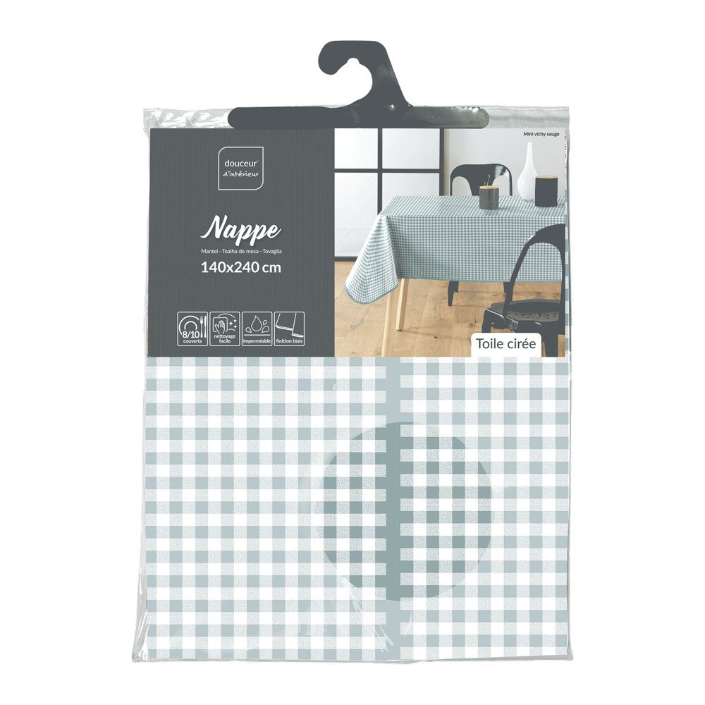 Lemosható asztalterítő 160x160 cm Mini Vichy – douceur d'intérieur