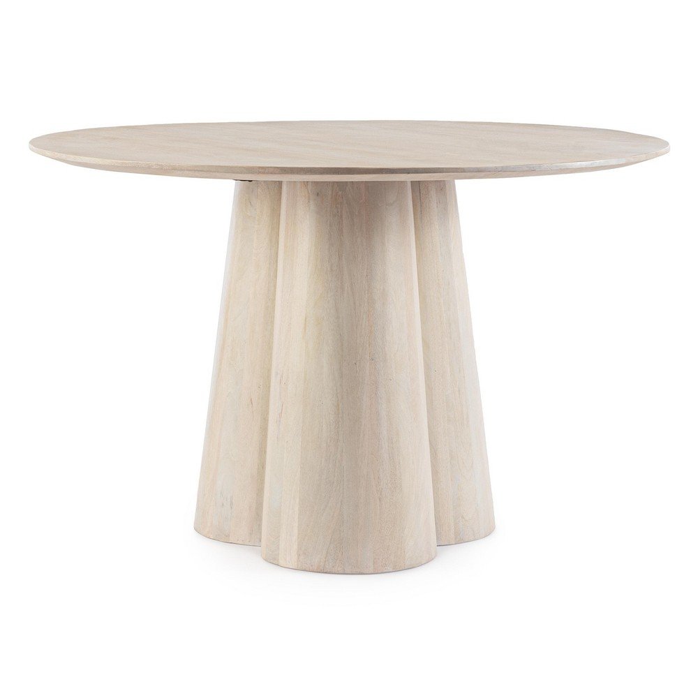 Mangófa kerek étkezőasztal ø 120 cm Nassor – Bizzotto