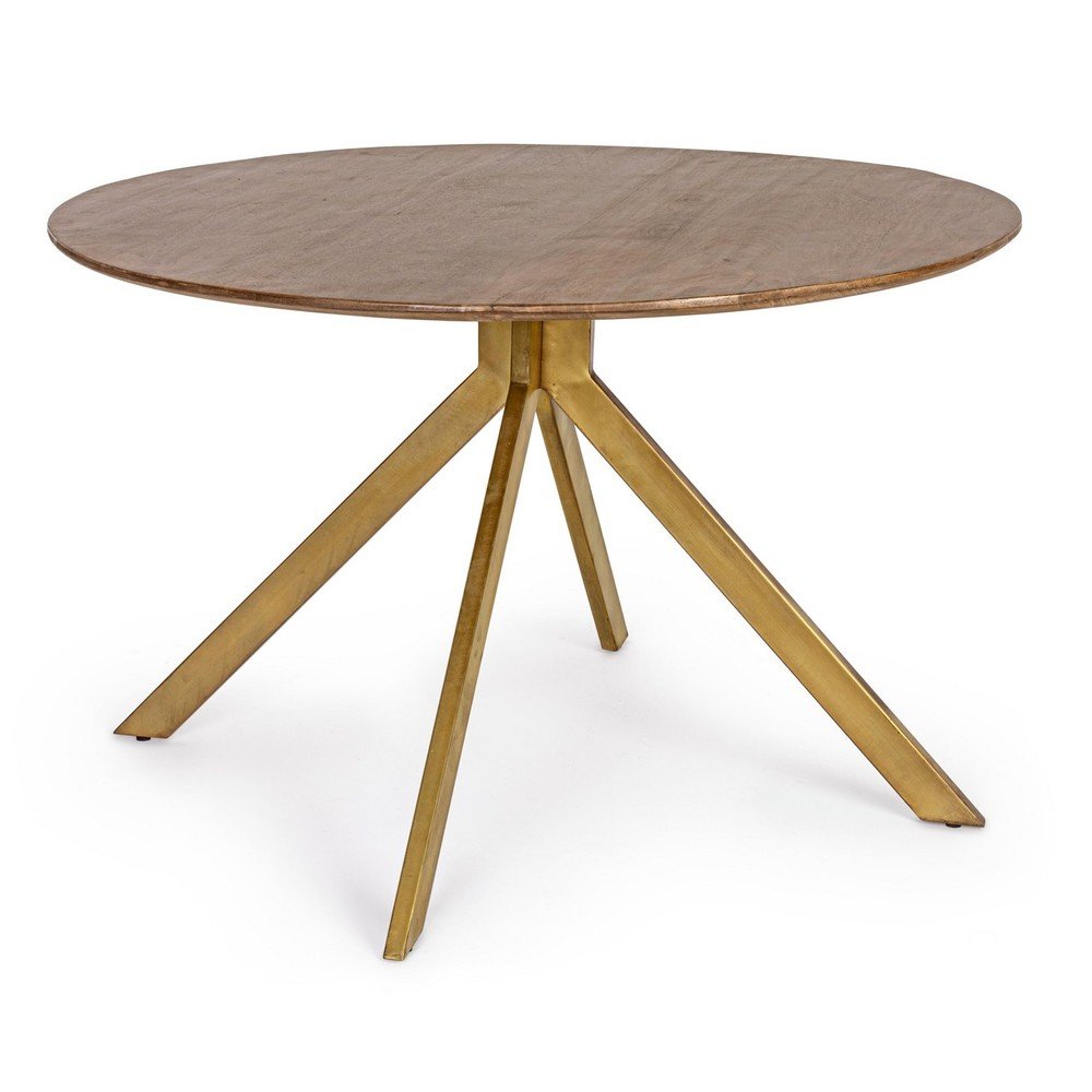 Mangófa kerek étkezőasztal ø 120 cm Sherman – Bizzotto