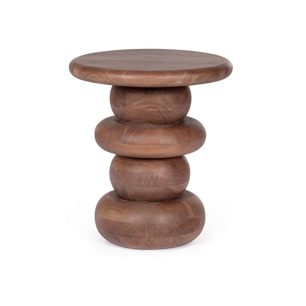 Mangófa kerek tárolóasztal ø 40 cm Lopez – Bizzotto