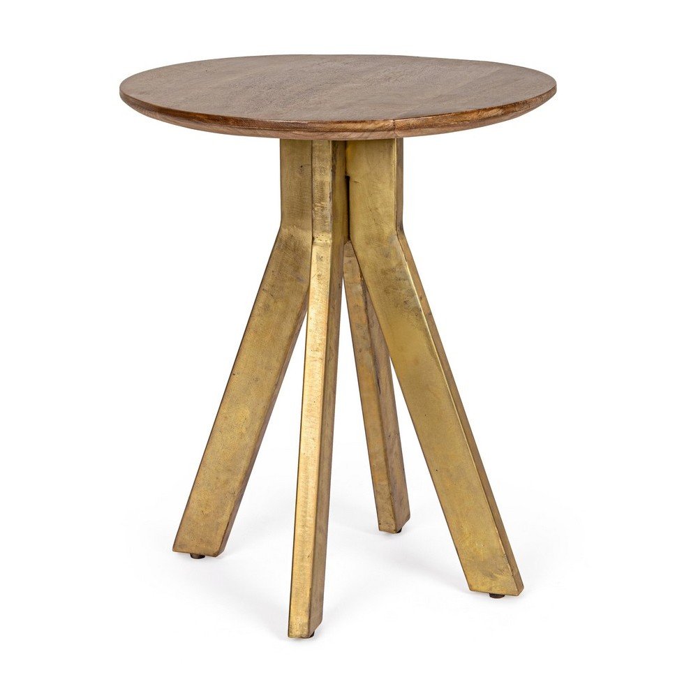 Mangófa kerek tárolóasztal ø 50 cm Sherman – Bizzotto