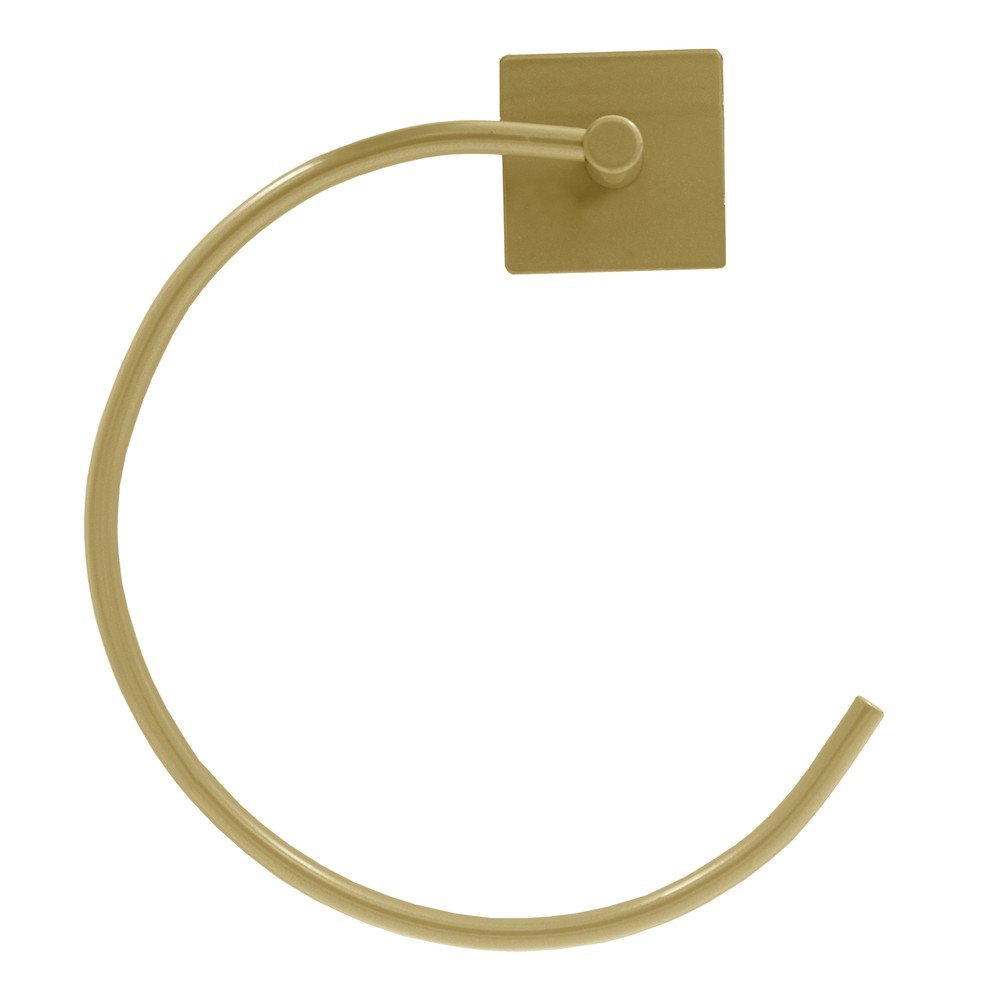 Matt aranyszínű öntapadós fém törölközőtartó Fixeo – douceur d'intérieur