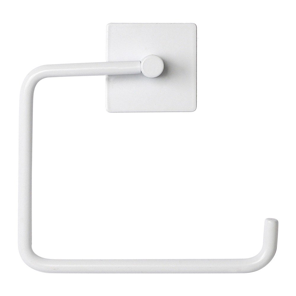 Matt fehér öntapadós fém WC-papír tartó Fixeo – douceur d'intérieur