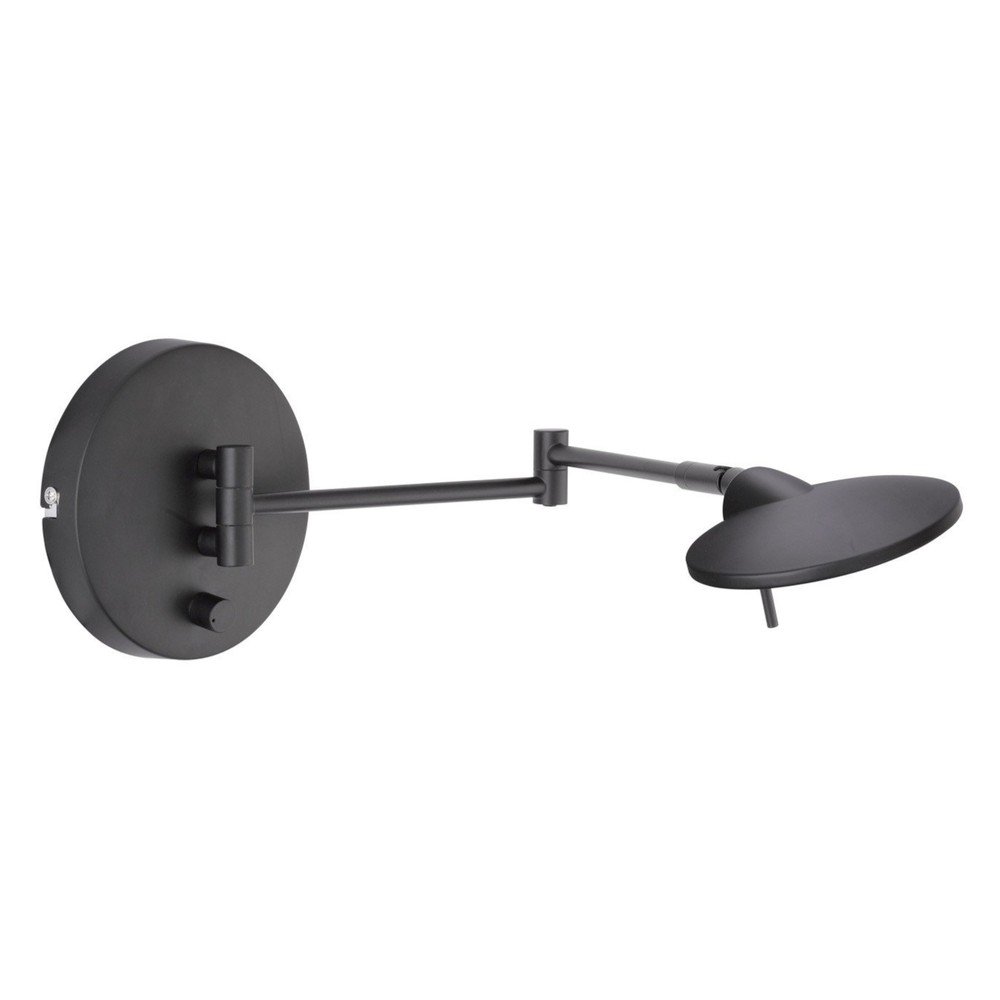 Matt fekete LED dimmelhető  fali lámpa hajlítható szerkezettel Kazan – Trio