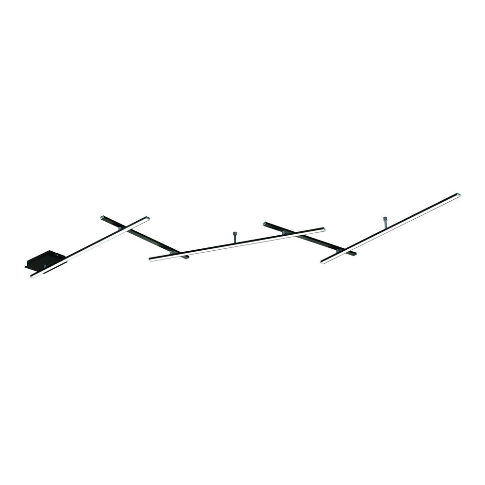 Matt fekete LED dimmelhető mennyezeti lámpa 50x245 cm Indira – Trio