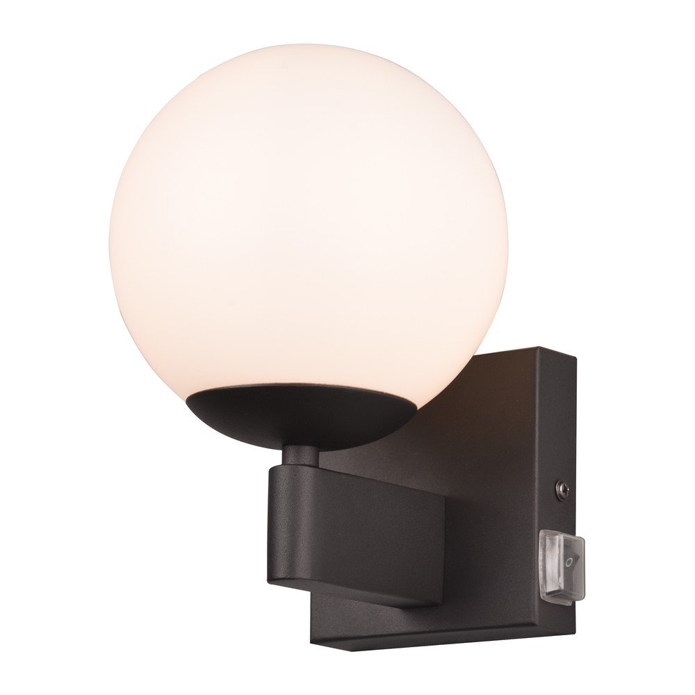 Matt fekete fali lámpa ø 14 cm Kula – Trio