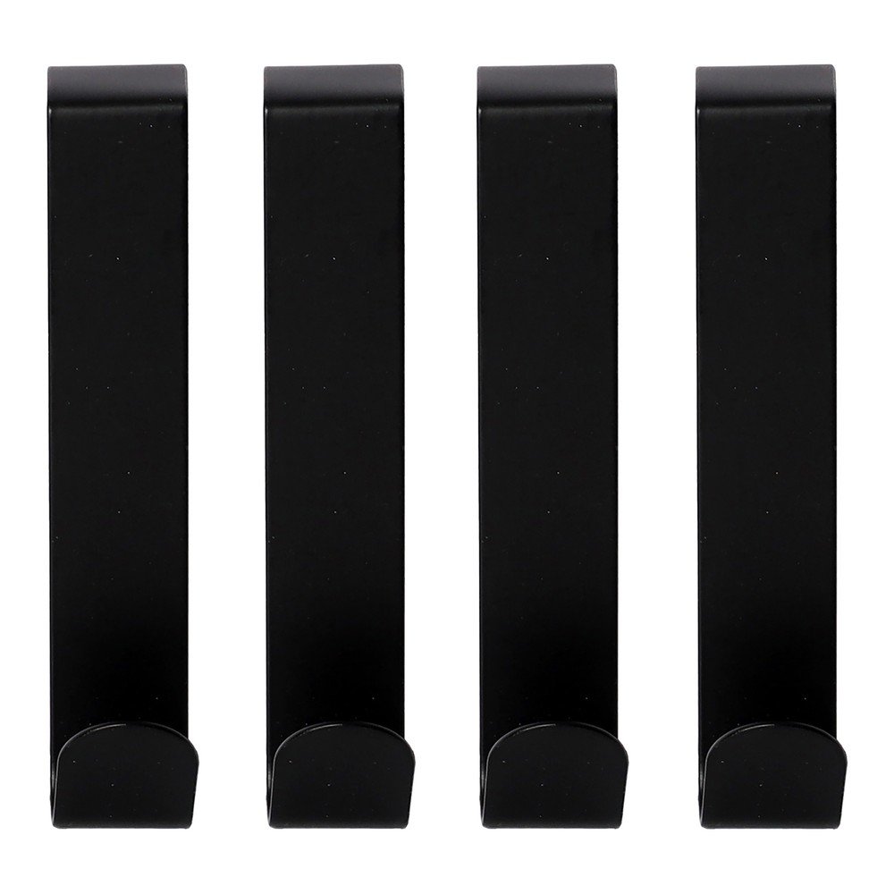 Matt fekete függő fém akasztó szett 4 db-os Fixeo – douceur d'intérieur