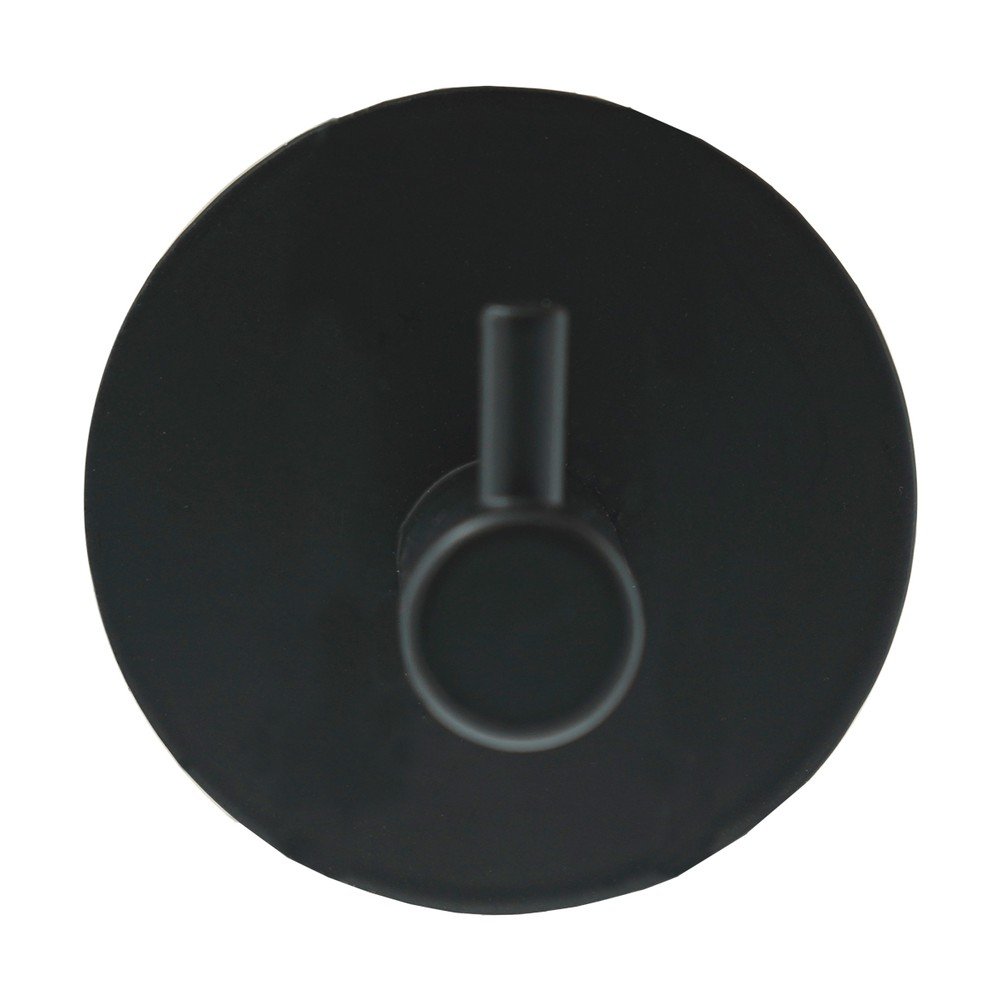 Matt fekete öntapadós fém akasztó szett 2 db-os Fixeo – douceur d'intérieur