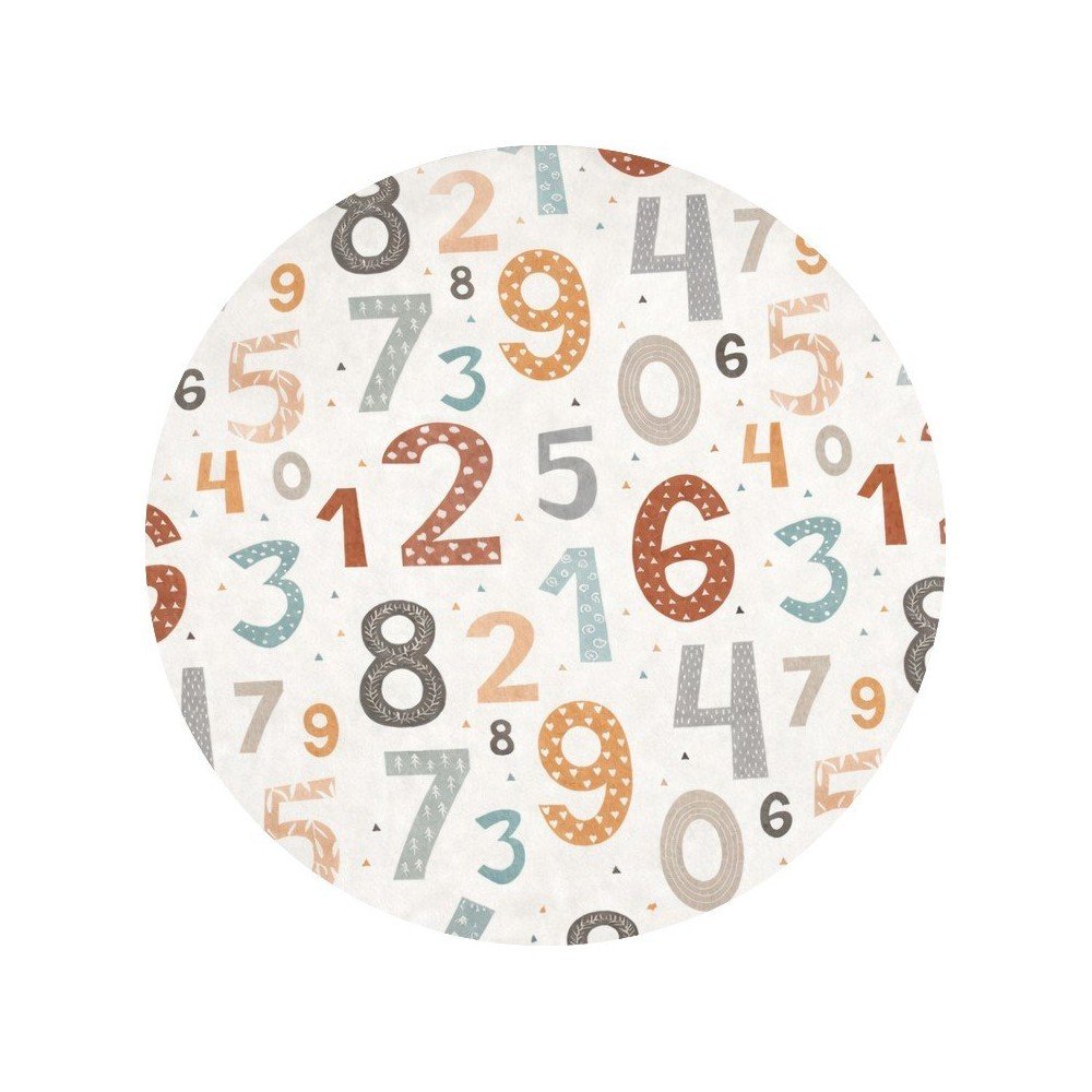 Mosható gyerek játszószőnyeg ø100 cm Happy Numbers – Mila Home