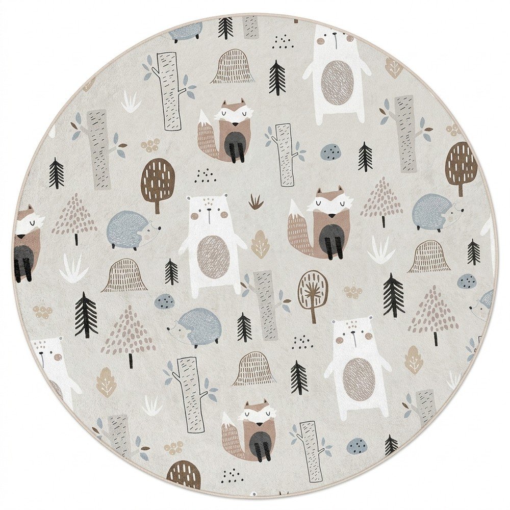 Mosható gyerek szőnyeg ø120 cm Forest Friends – Mila Home