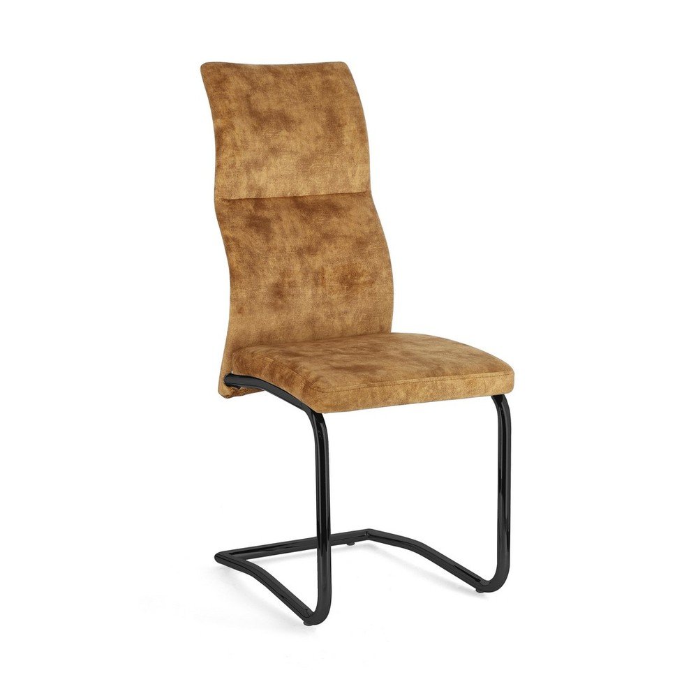 Mustársárga kárpitozott étkezőszék Thelma – Bizzotto