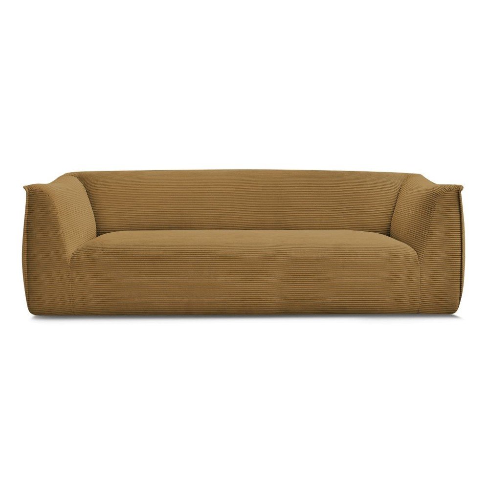 Mustársárga kordbársony kanapé 242 cm Giorgia – Bobochic Paris