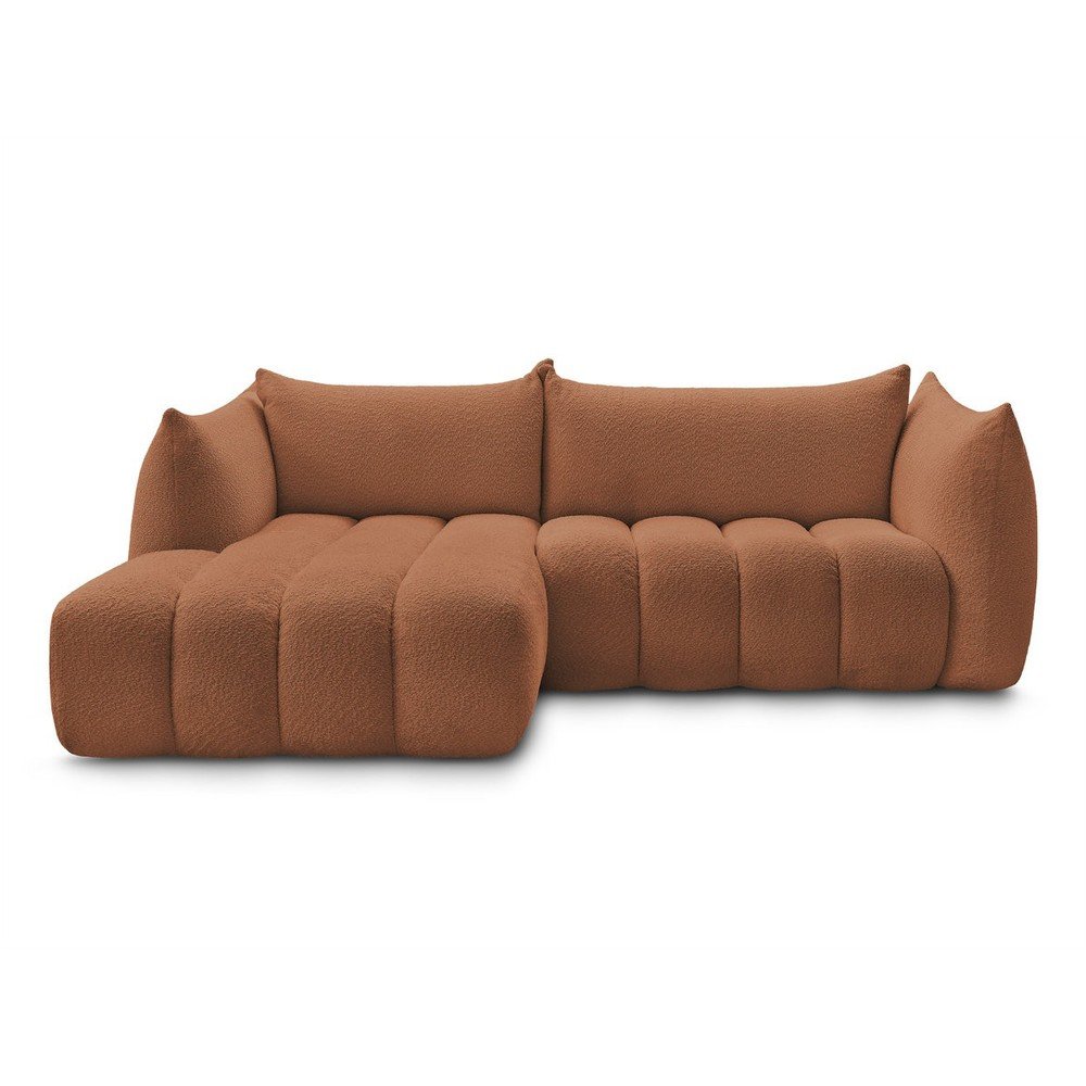 Narancssárga buklé sarokkanapé (bal oldali-heverő résszel) Azra – Bobochic Paris