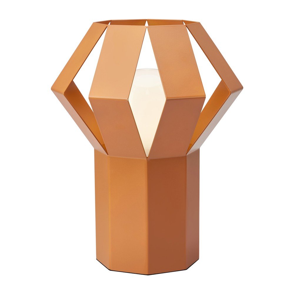 Narancssárga fém asztali lámpa fém búrával (magasság 27 cm) Octa – Markslöjd