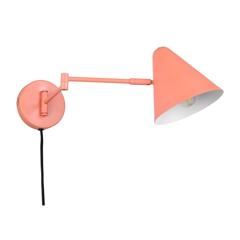 Narancssárga konnektorhoz csatlakoztatható fali lámpa hajlítható szerkezettel ø 15 cm Cosima – Trio