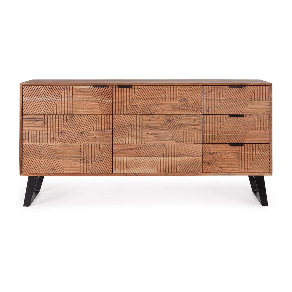 Natúr színű akácfa komód 160x80x40 cm Isar – Bizzotto