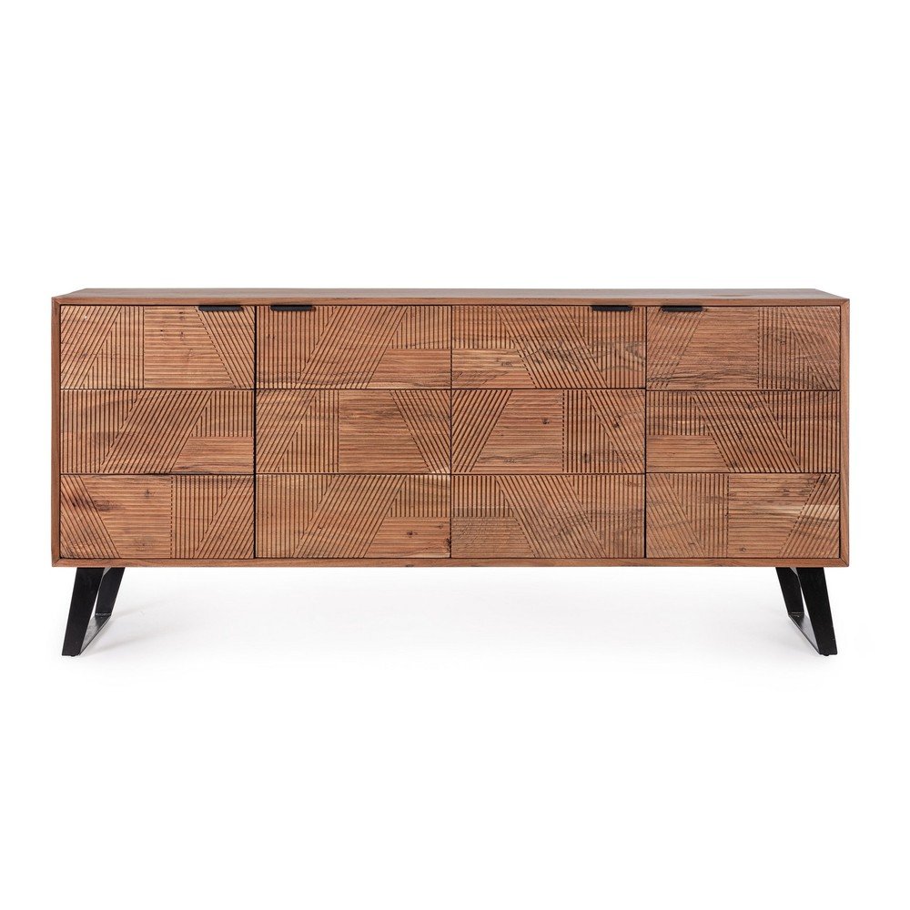 Natúr színű akácfa komód 175x80x40 cm Isar – Bizzotto