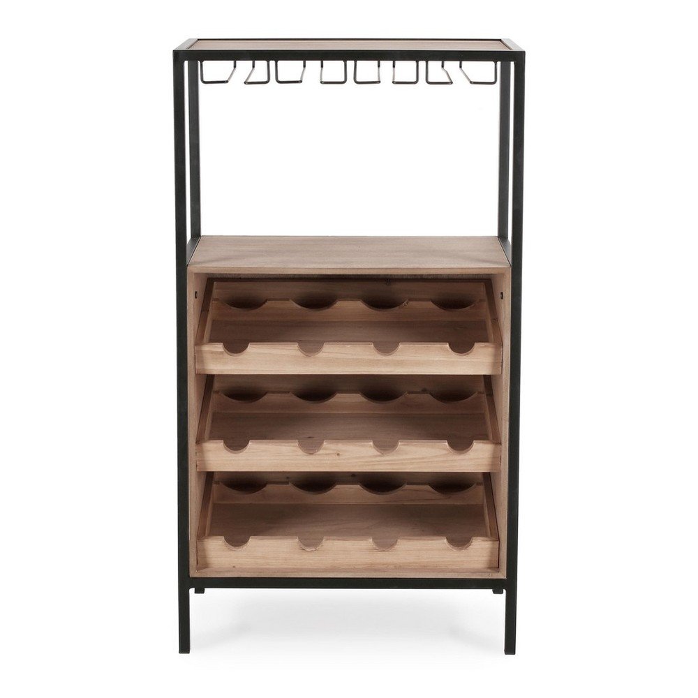 Natúr színű bortartó szekrény palackok száma 12