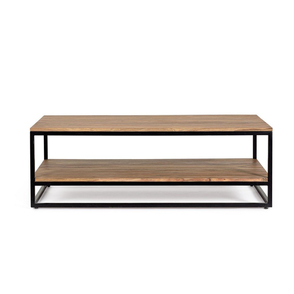 Natúr színű fém dohányzóasztal 60x118 cm Nartan – Bizzotto