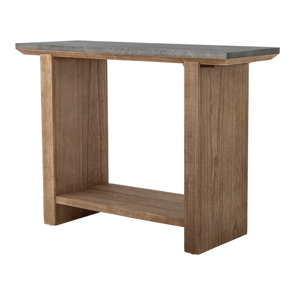 Natúr színű konzolasztal fém asztallappal 40x110 cm Riva – Bloomingville