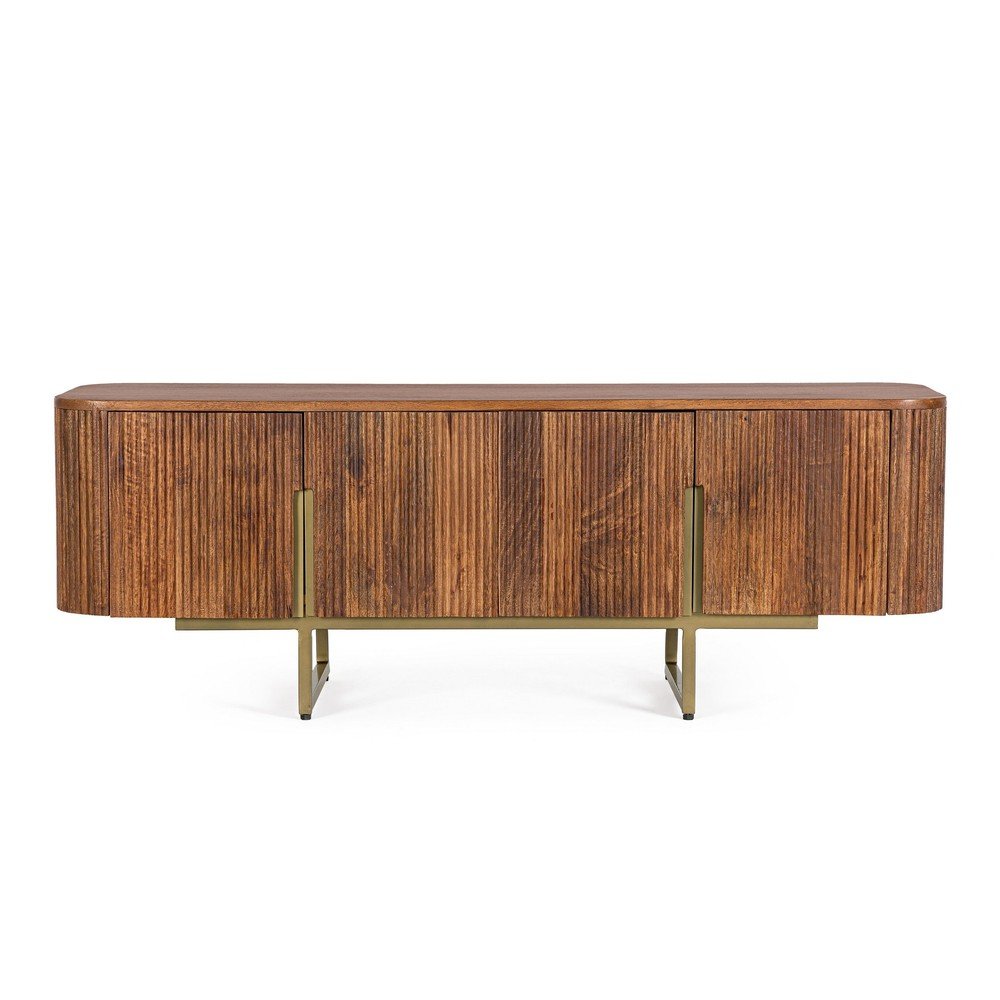 Natúr színű mangófa TV-állvány 140x50x42 cm Vilas – Bizzotto