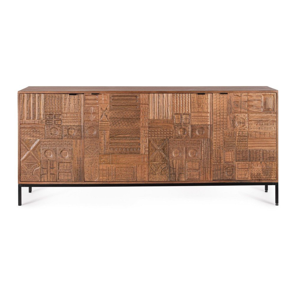 Natúr színű mangófa komód 180x80x42 cm Kindia – Bizzotto