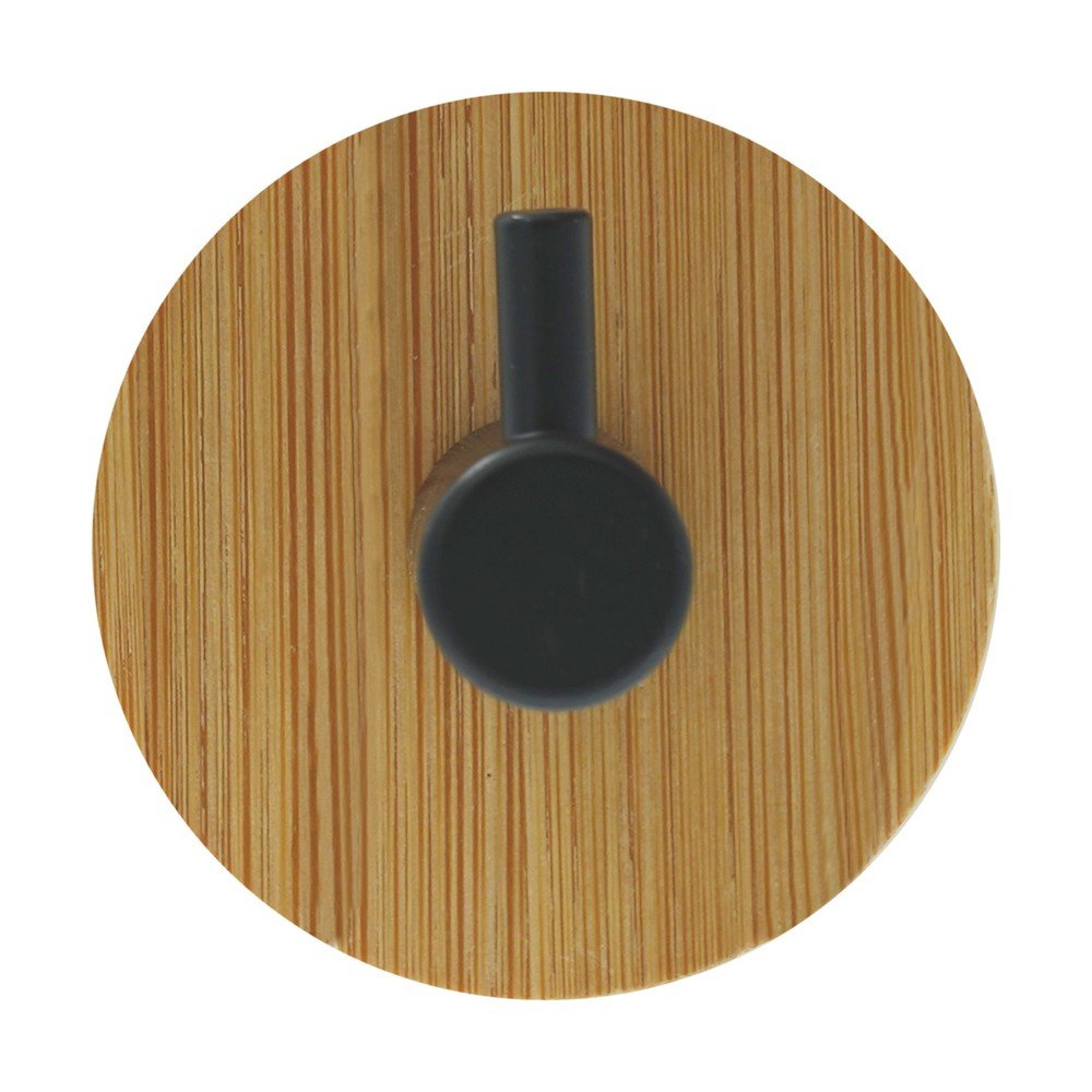 Natúr színű öntapadós bambusz akasztó szett 2 db-os Fixeo – douceur d'intérieur