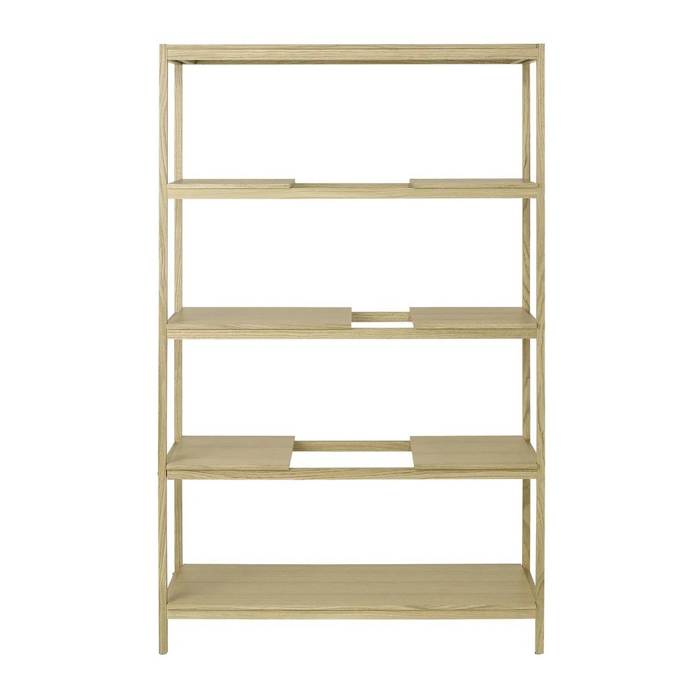 Natúr színű polcos állvány tölgyfa dekorral 105x170x40 cm Sukoya – Blomus