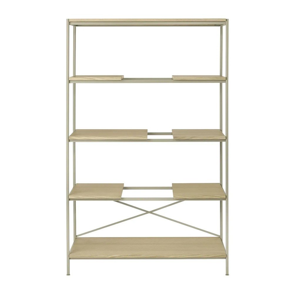 Natúr színű polcos állvány tölgyfa dekorral 105x170x40 cm Sukoya – Blomus