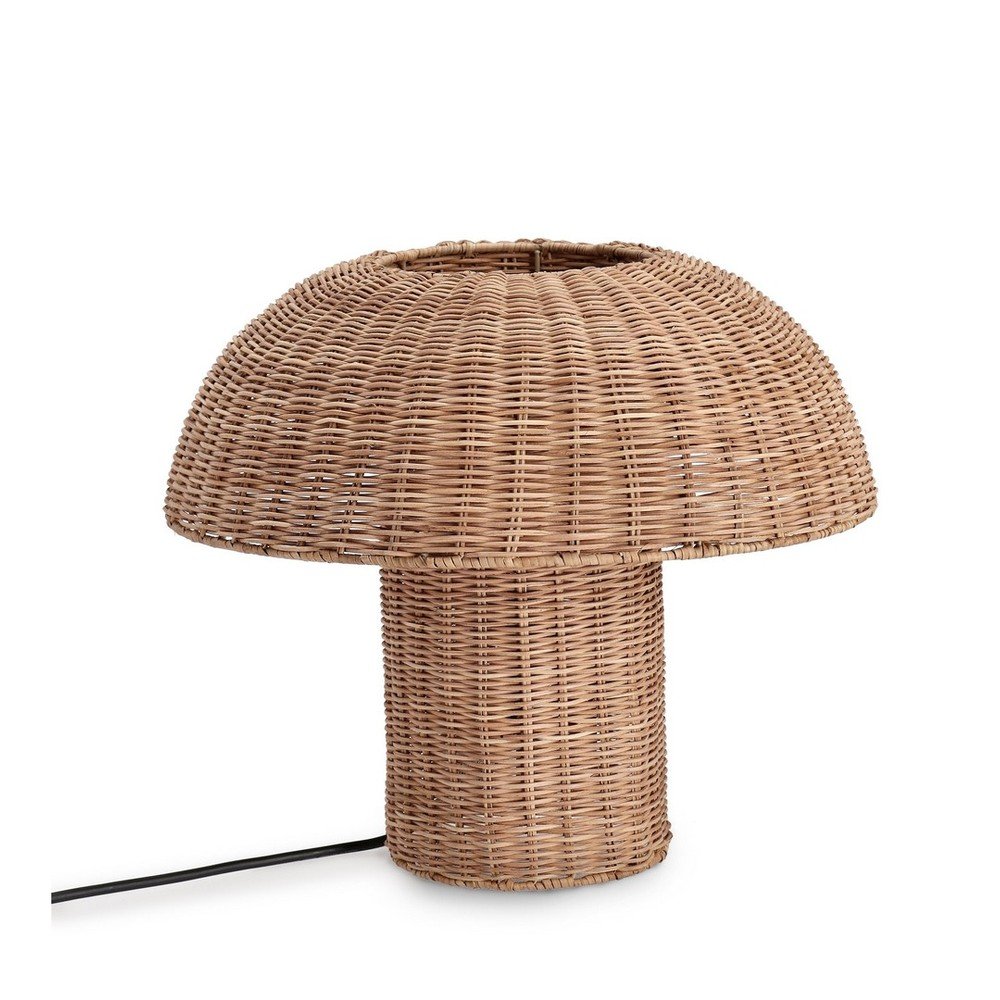 Natúr színű rattan LED asztali lámpa rattan búrával (magasság 40 cm) Irele – Bizzotto