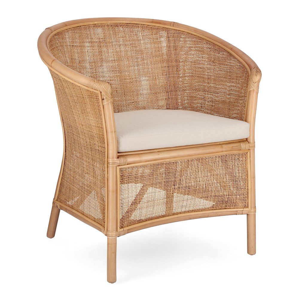 Natúr színű rattan kerti fotel Adelfa – Bizzotto