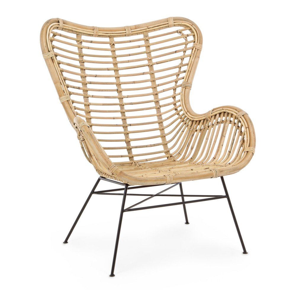 Natúr színű rattan kerti fotel Casilda – Bizzotto