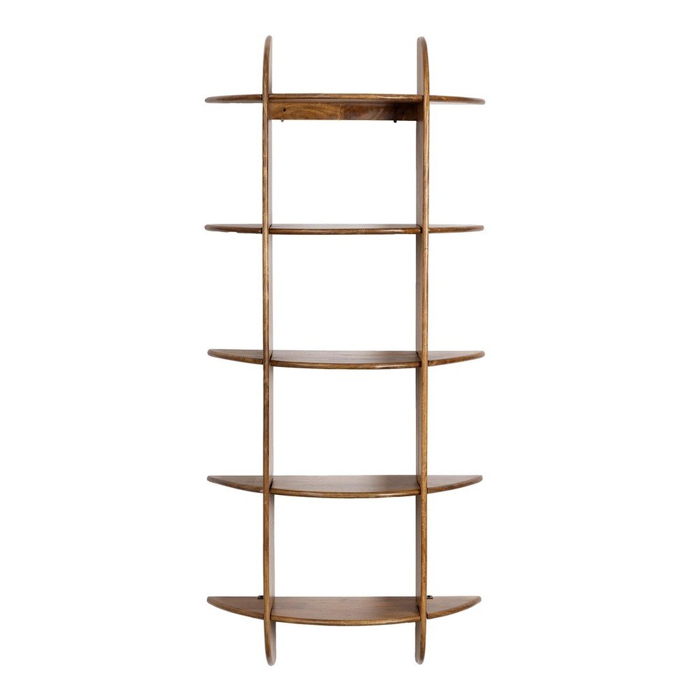 Natúr színű többszintes mangófa fali polc 70 cm Westwood – Bizzotto