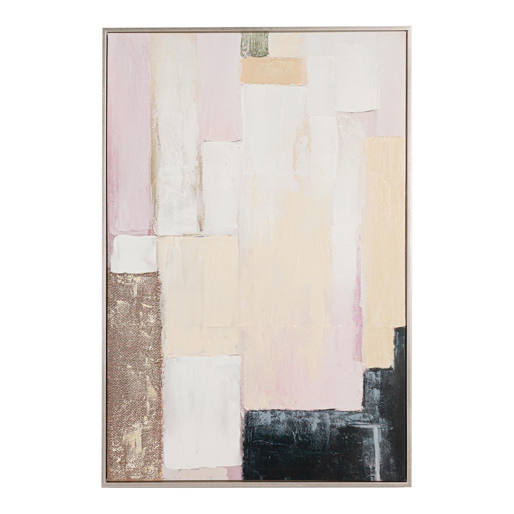 Nyomtatott-kézzel festett részletekkel keretezett-vászon kép 80x120 cm Meldert – Yes Everyday